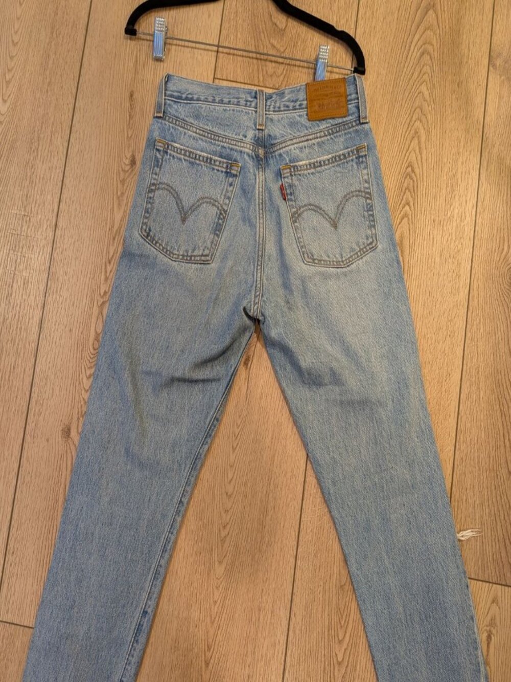Levi's Premium Wedgie Straight High Rise Jeans Women's Size 25 Button Fly - Picture 4 of 10